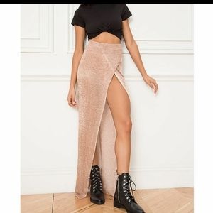 Superdown x REVOLVE Keva Bronze Mesh Midi Skirt size Small